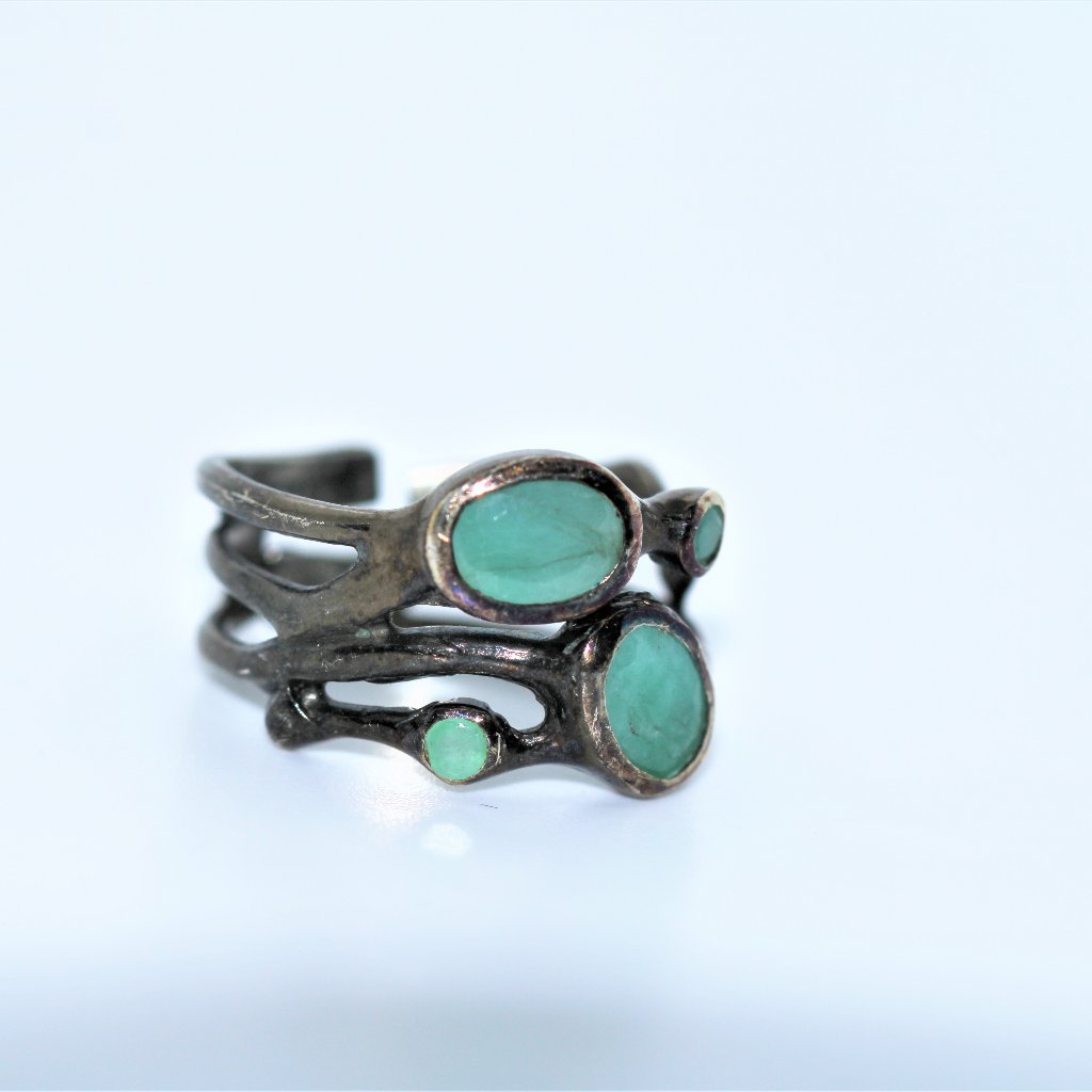 Raw Emerald Ring